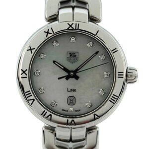 Tag Heuer 29mm Ladies Mother of Pearl Diamond Dial Link Series SS Watch